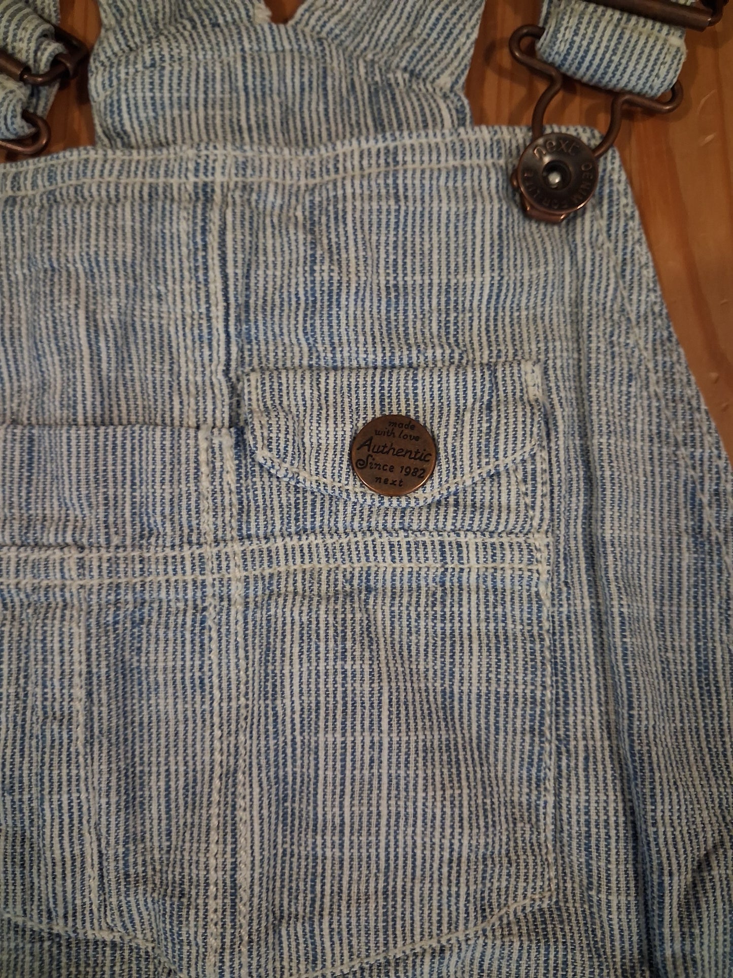 Thin Stripe Shorts Dungarees - Girls 11 years - Next