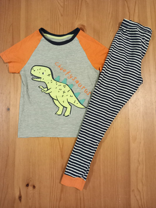 'Cheekysaurus' Dinosaur Pyjamas - Boys 6-7 years - George