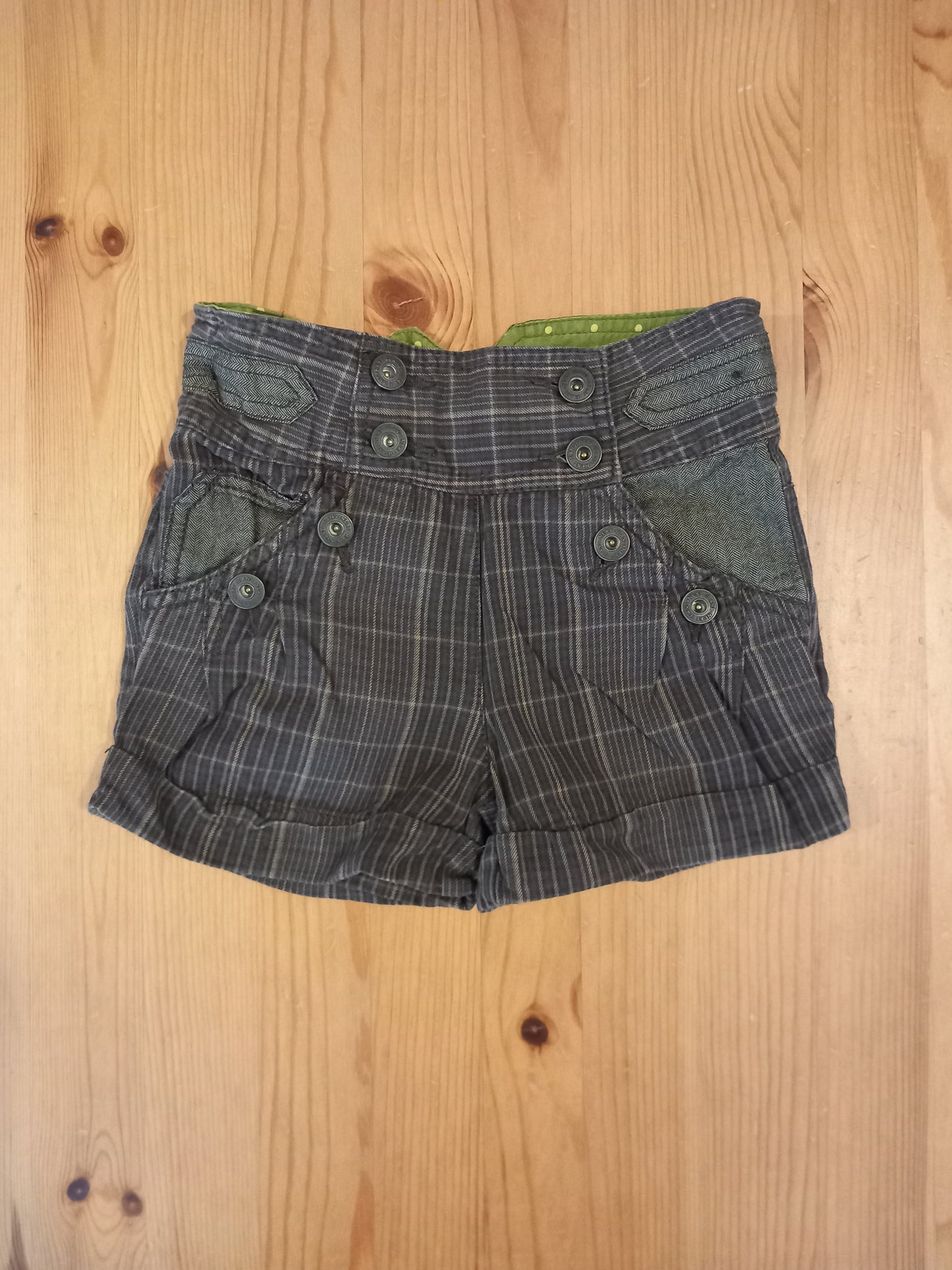 Brown Button Front Shorts With Adjustable Waistband - Girls 5 years - Next