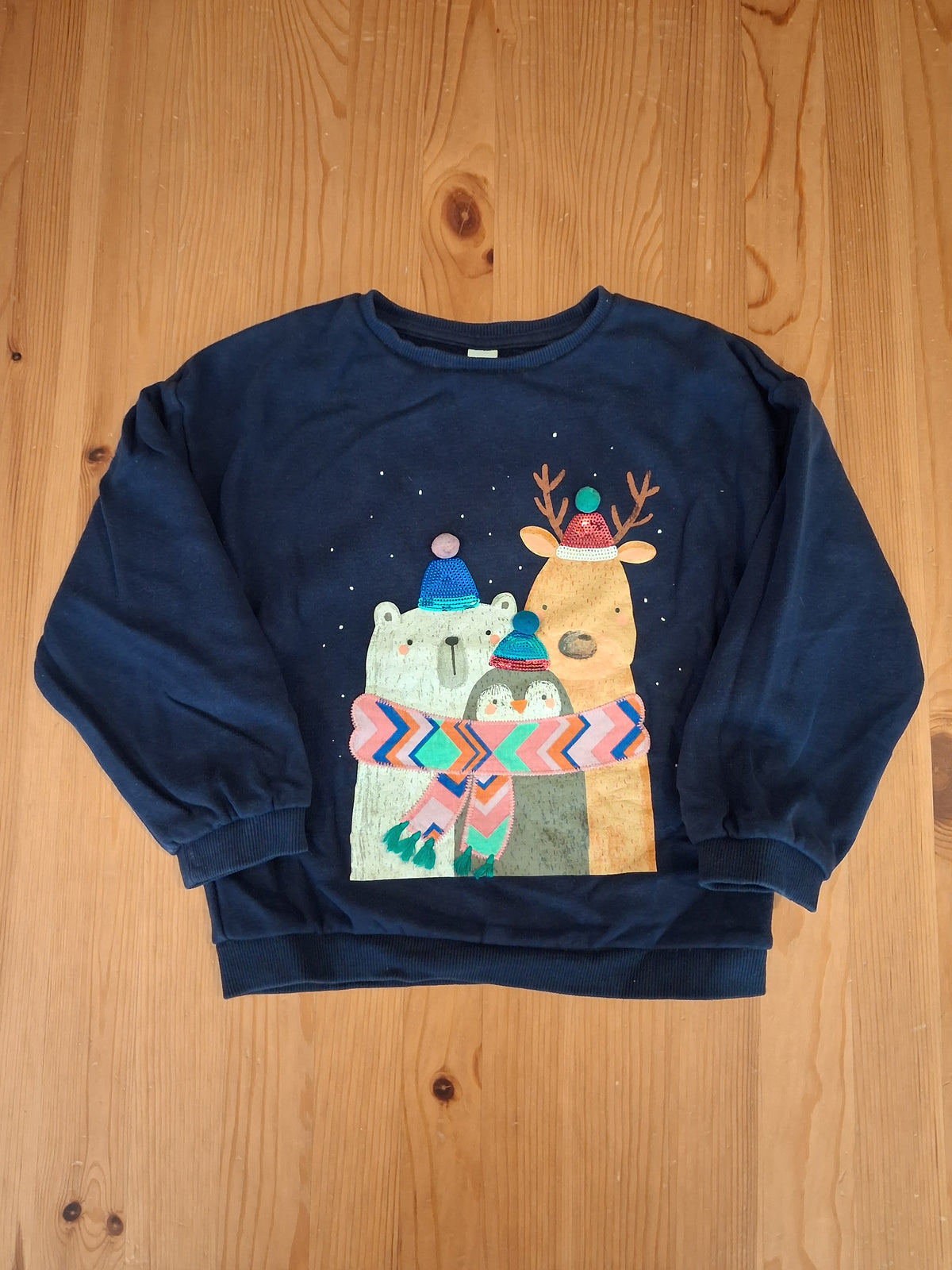 Sequined Christmas Sweatshirt - Girls 5-6 years - TU