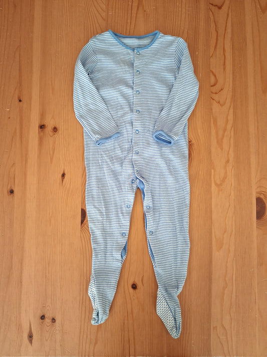 Blue Striped Sleepsuit - Boys 12-18 months - John Lewis