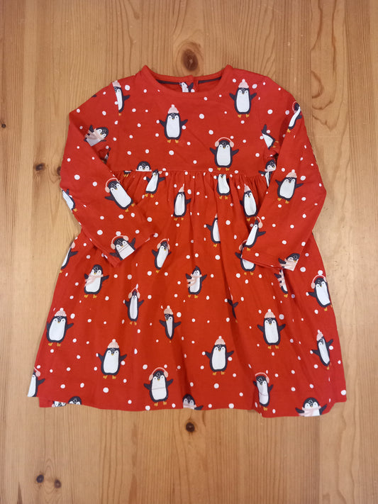 Red Penguins Winter/Christmas Dress - Girls 2-3 years - John Lewis