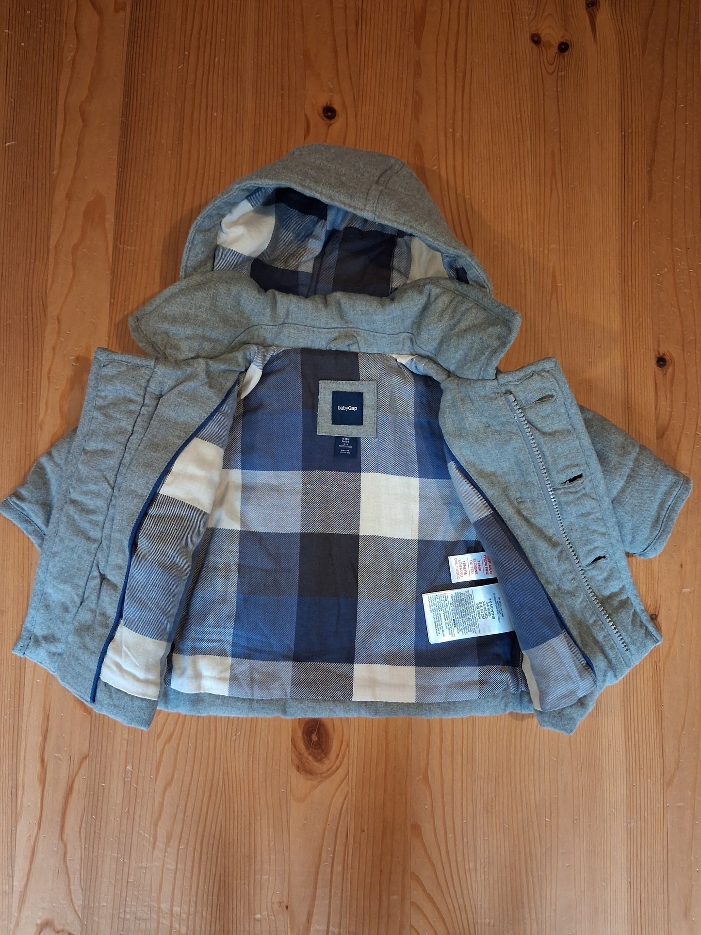 Grey Coat With Removable Hood - Boys 3-6 months - Baby Gap