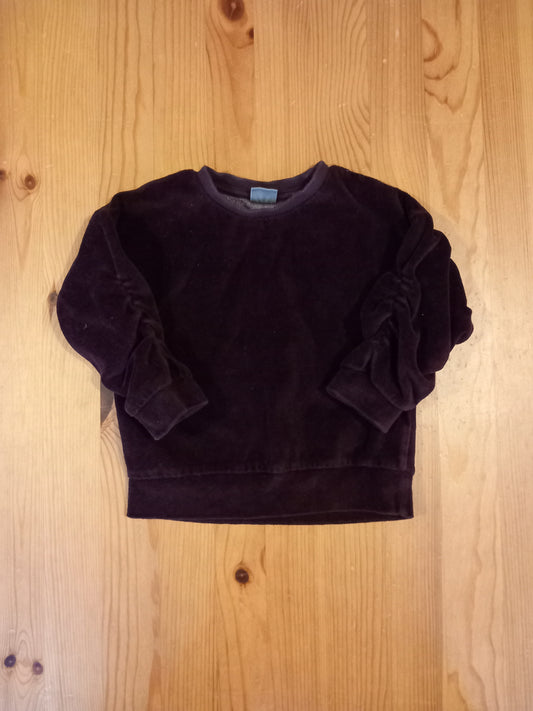 Purple Soft Feel Sweatshirt With Feature Sleeves - Girls 9-12 months - Next