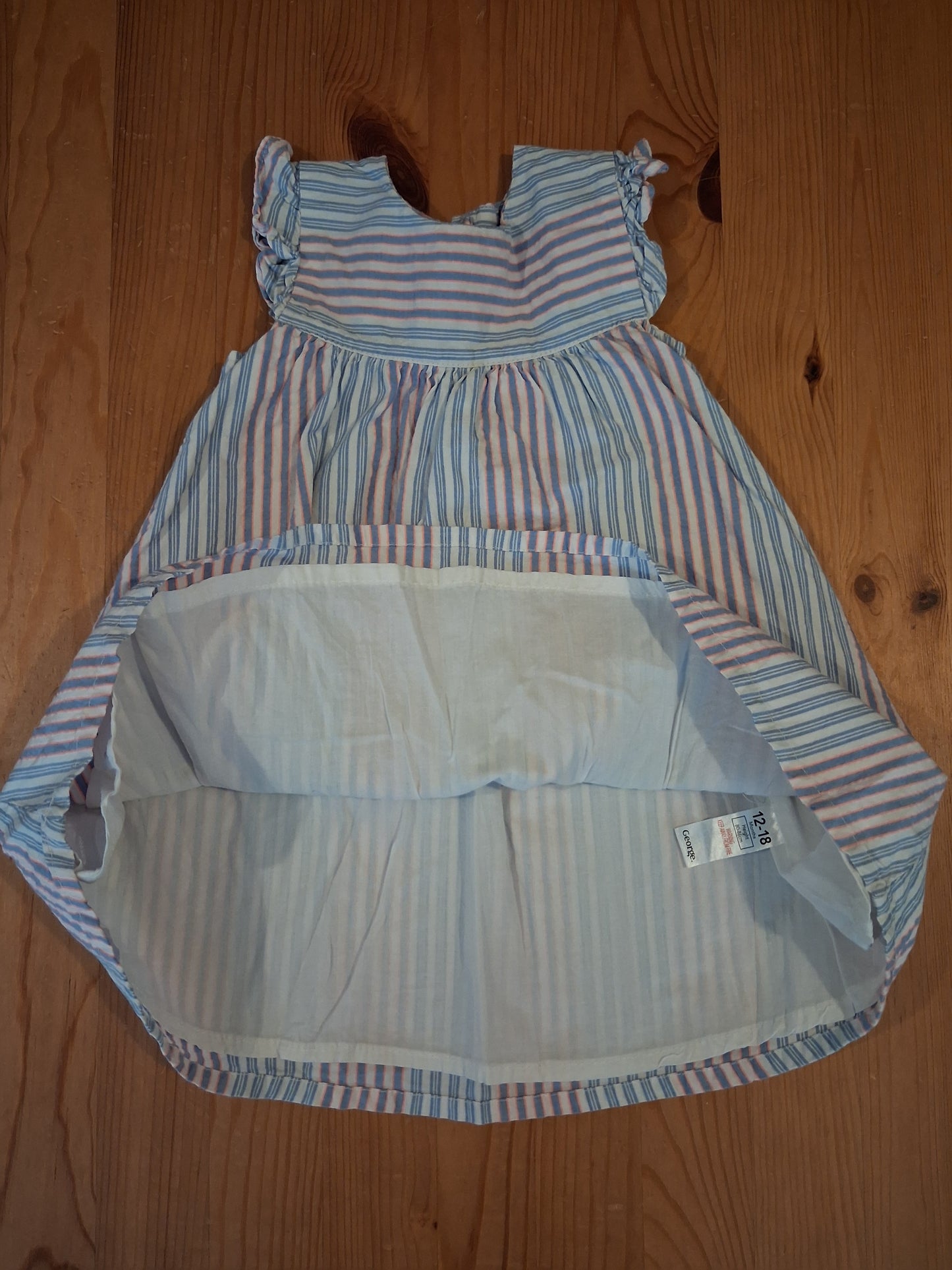 Lined Sleeveless Striped Dress - Girls 12-18 months - George