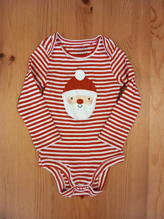 Striped Father Christmas Long Sleeve Bodysuit - Unisex 12-18 months - TU
