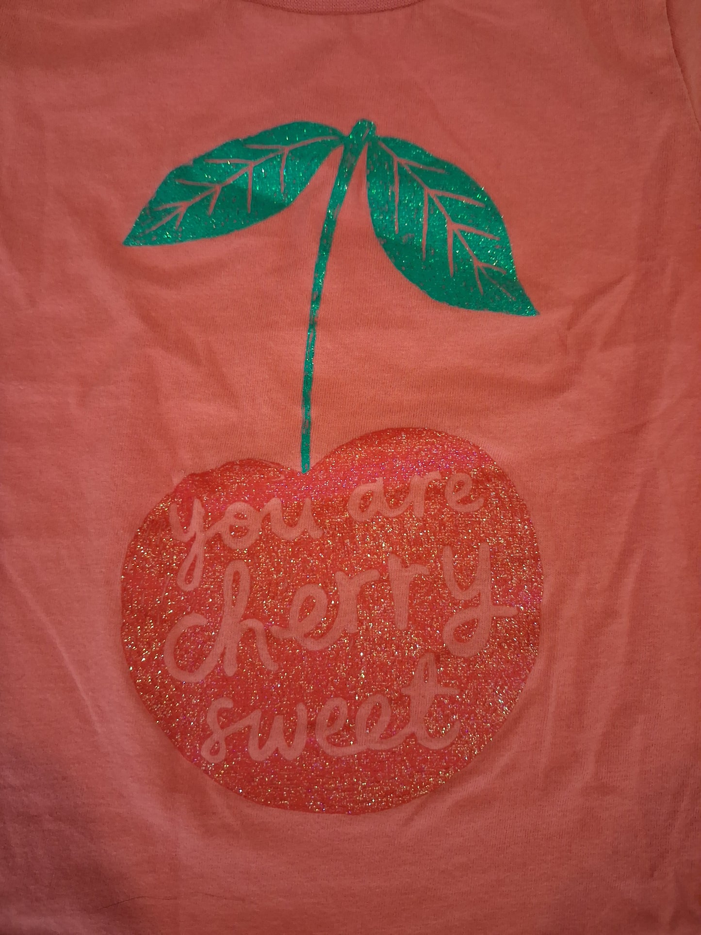 Pink Glittery 'You Are Cherry Sweet' T-Shirt - Girls 18-24 months - TU