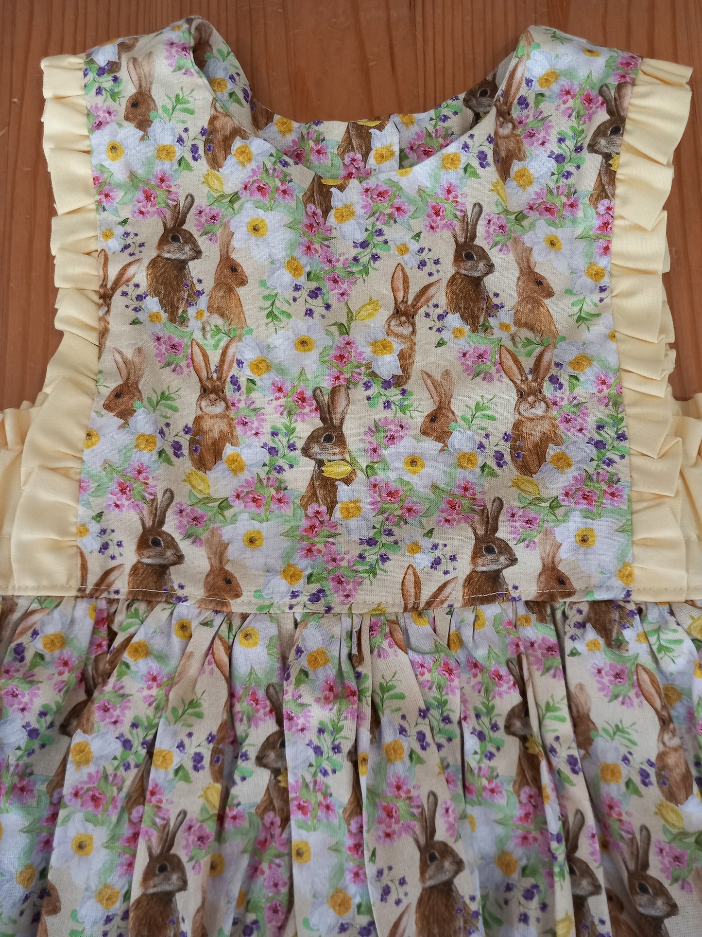 Handmade Rabbits Dress - Girls 6-7 years - Button & Loop Clothing