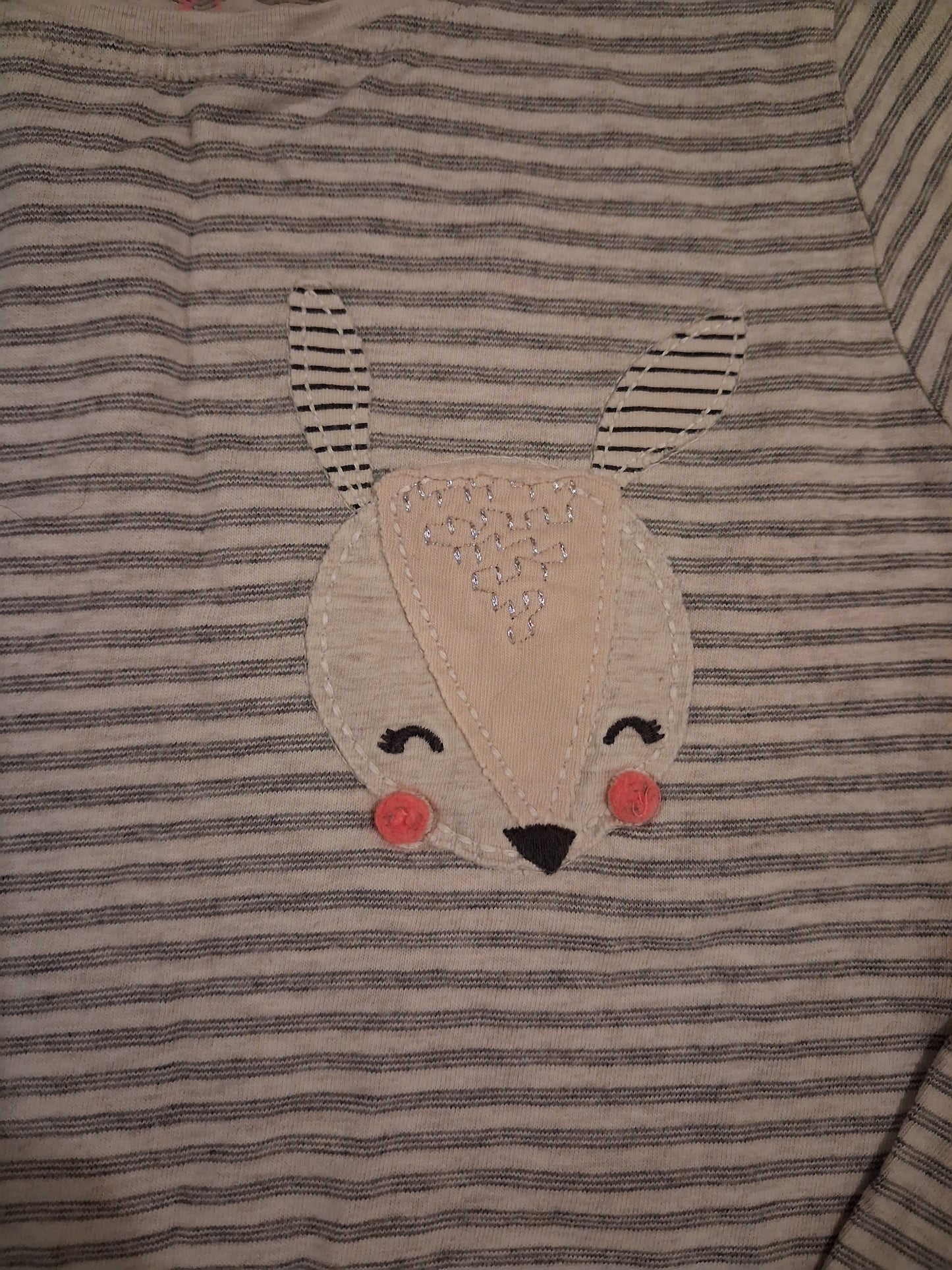 Striped Rabbit Long Sleeve Top - Girls 6-7 years - Next