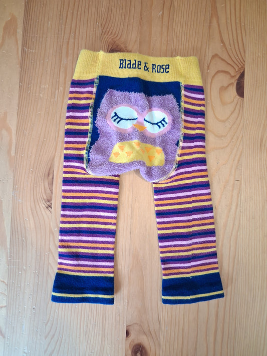 Striped Owl Leggings - Girls 6-12 months - Blade & Rose