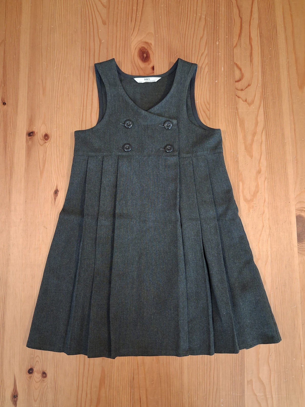 Grey School Pinafore Dress - Girls 3-4 years - M&S