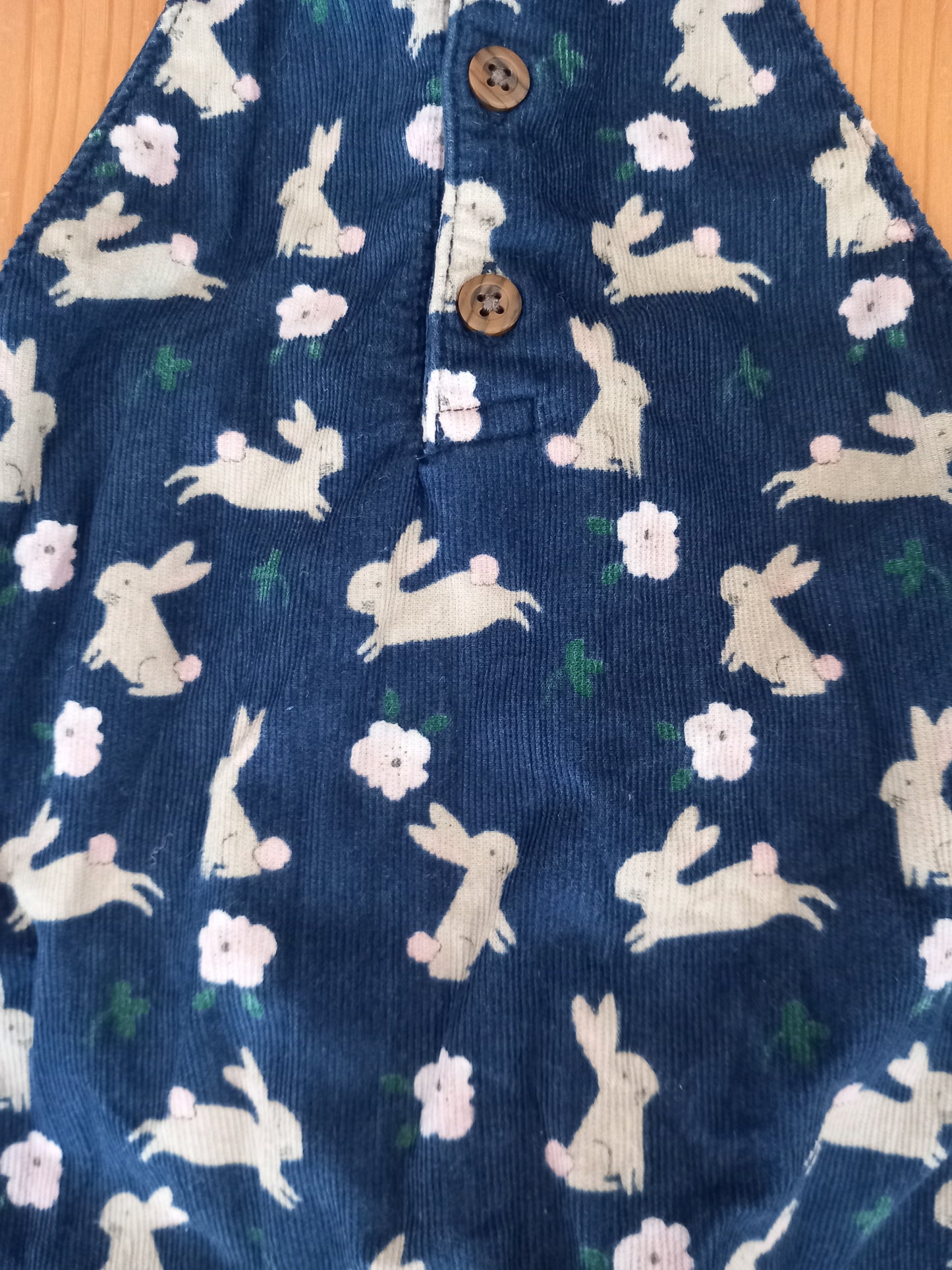 Fine Corduroy Rabbits Dungarees - Girls 3-6 months - M&S