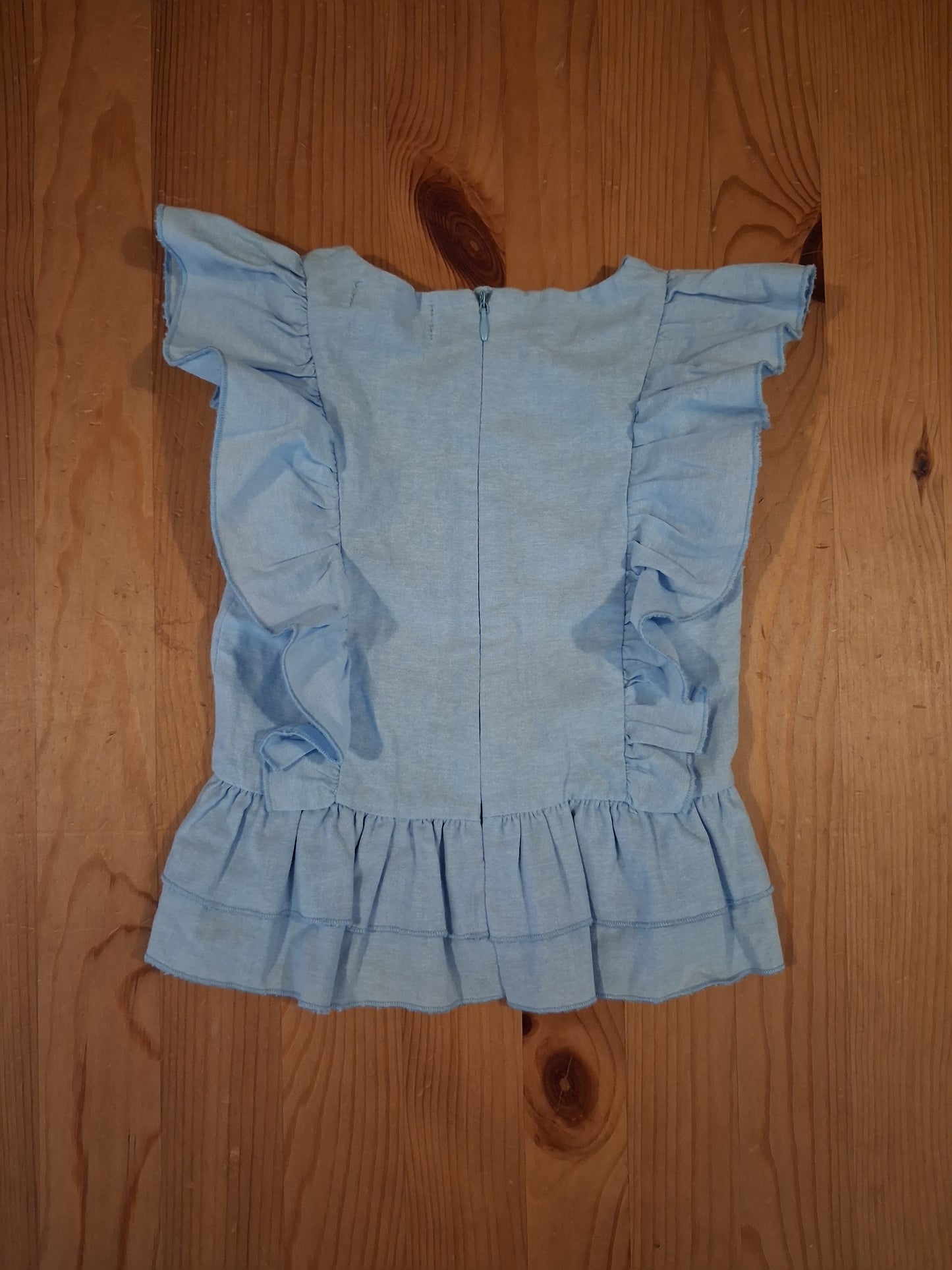 Light Blue Ruffle Top - Girls 2-3 years - Balou