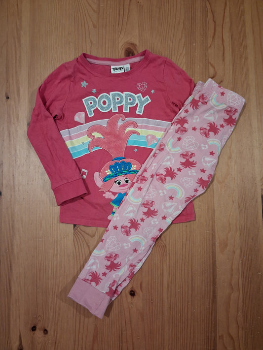 Pink Poppy Trolls Pyjamas - Girls 4-5 years - F&F