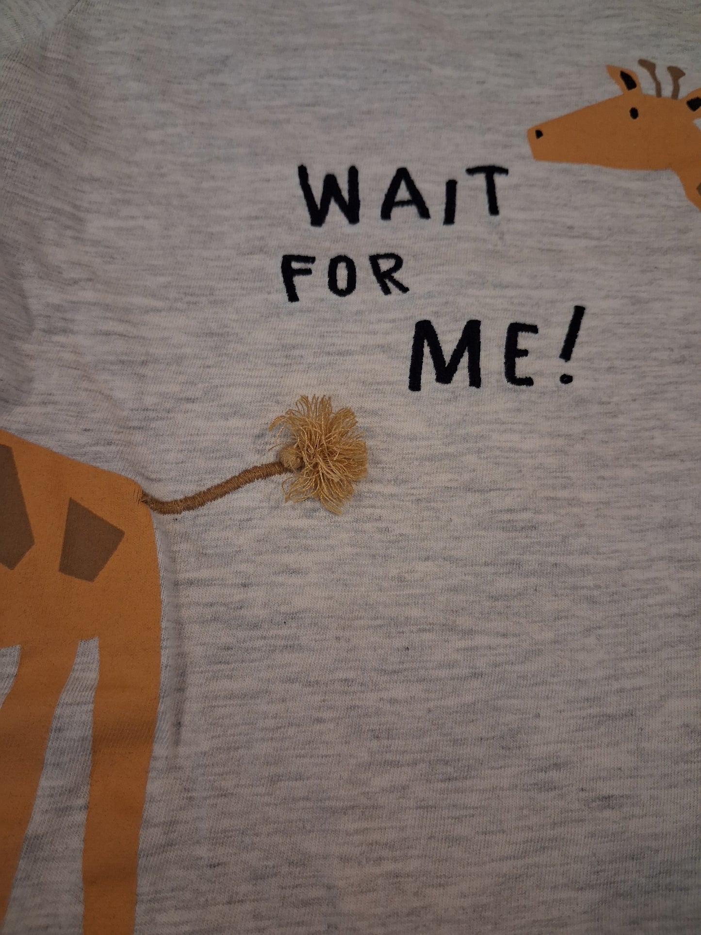 Grey 'Wait For Me!' Giraffes T-Shirt - Boys 18-24 months - F&F