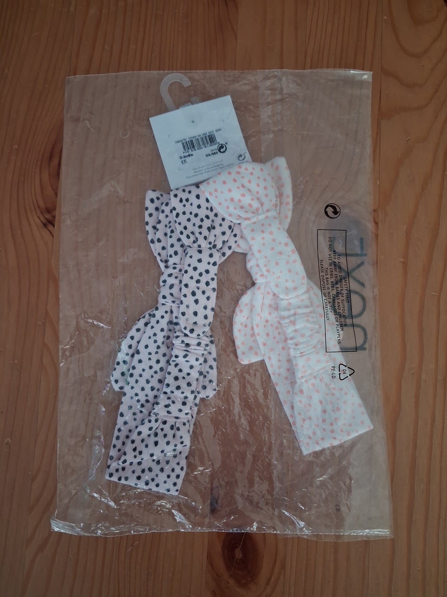2 x Bow Headbands (BNWT) - Girls 0-3 months - Next