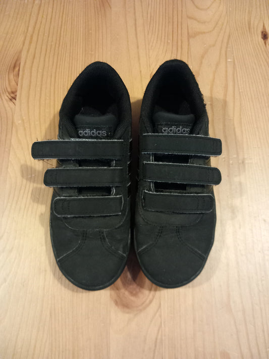 Black Adidas Velcro Trainers - Boys Junior Size 12 - Adidas