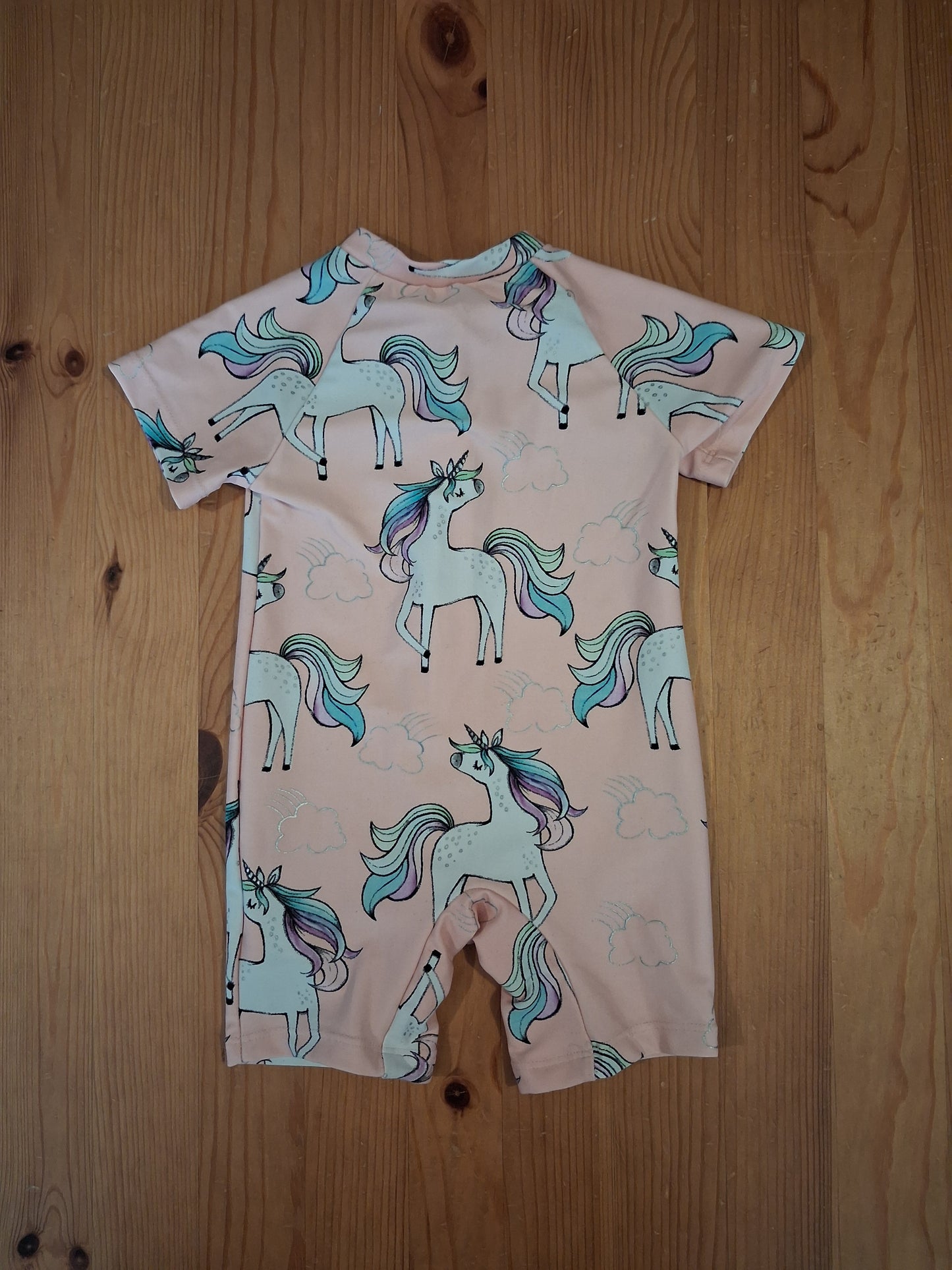 Light Pink Unicorns Sun/Swim/Beachsuit - Girls 6-9 months - Next