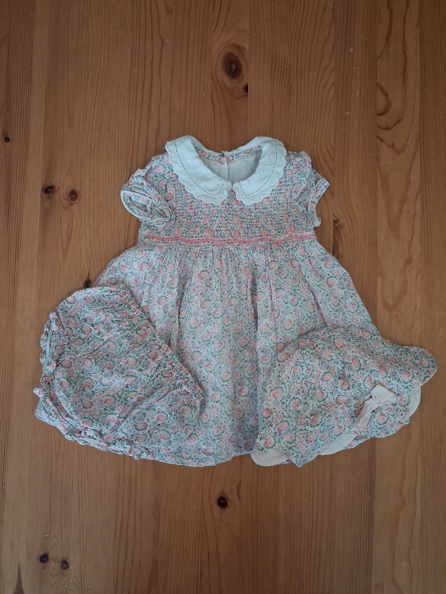 Floral Occasionwear Dress, Knickers & Hat - Girls 3-6 months - Mothercare