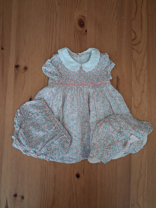 Floral Occasionwear Dress, Knickers & Hat - Girls 3-6 months - Mothercare