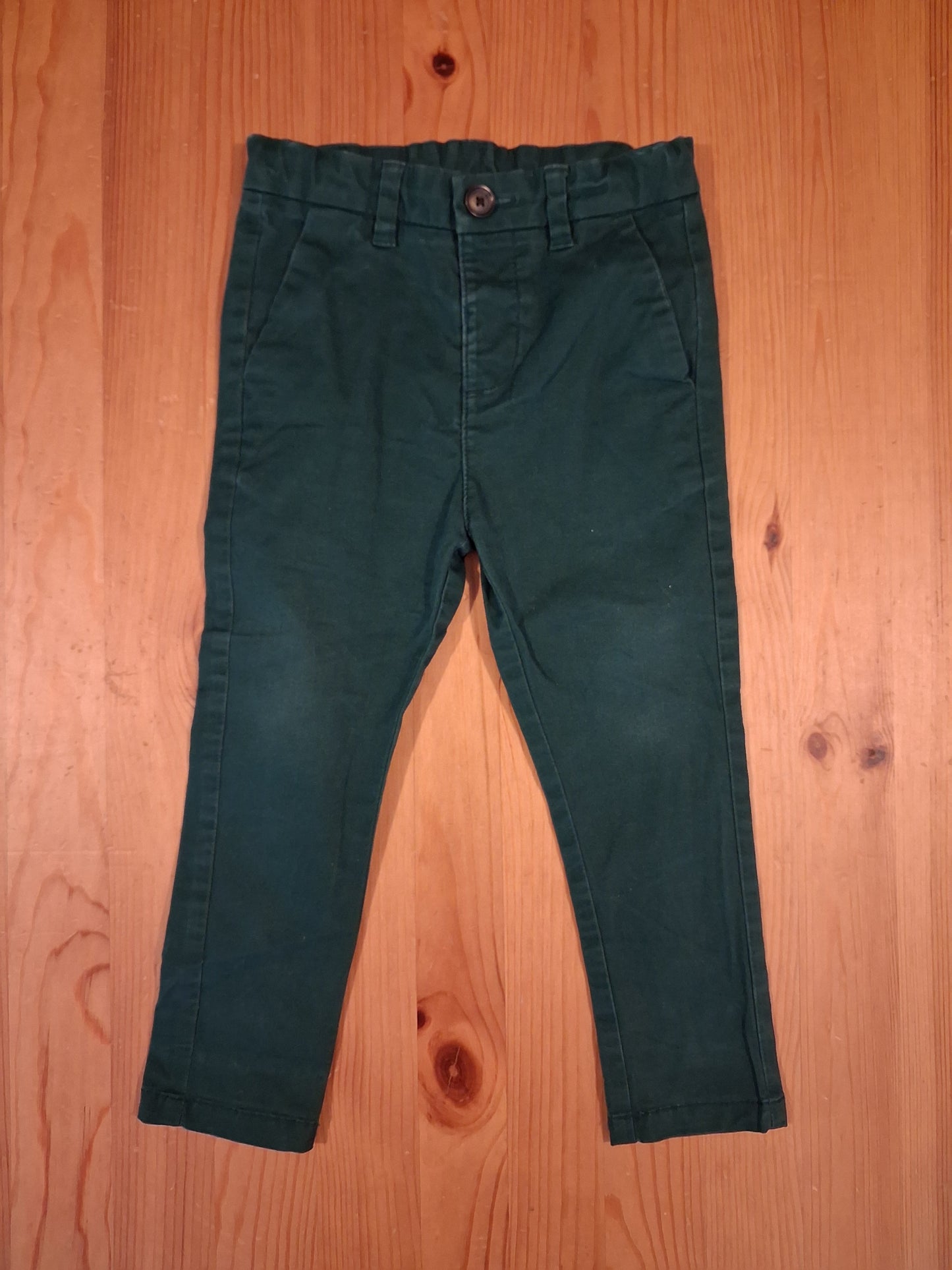 Dark Green Chinos With Adjustable Waistband - Boys 18-24 months - M&S