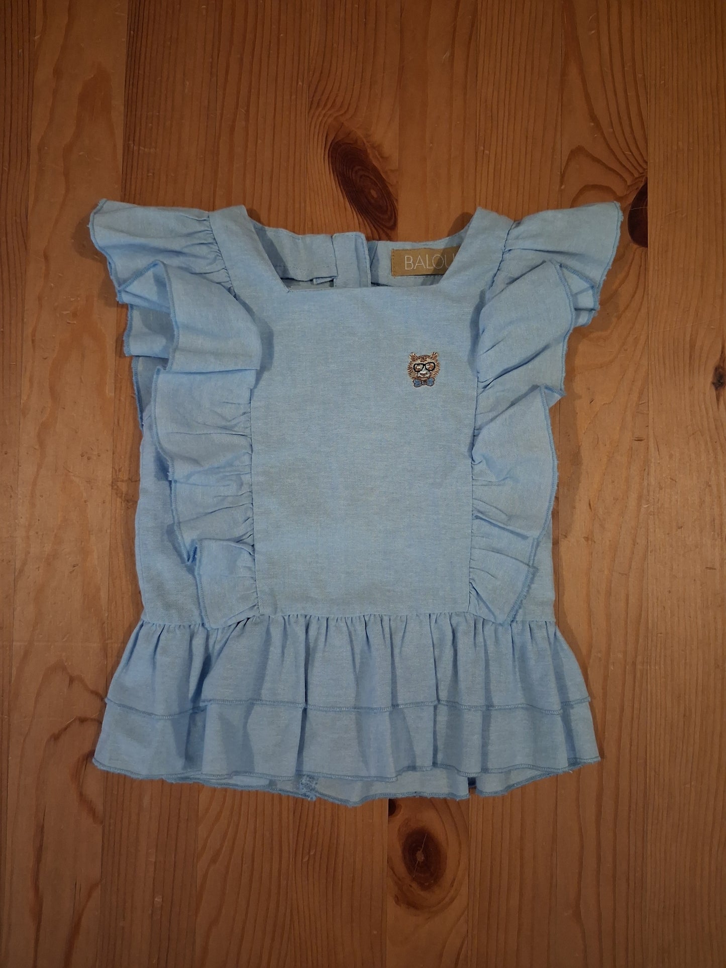 Light Blue Ruffle Top - Girls 2-3 years - Balou