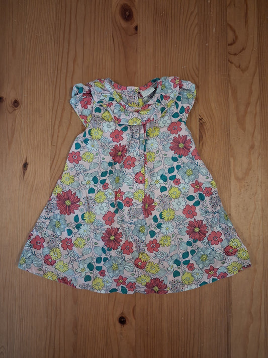 Light Pink Floral Dress - Girls 0-3 months - Mini Club