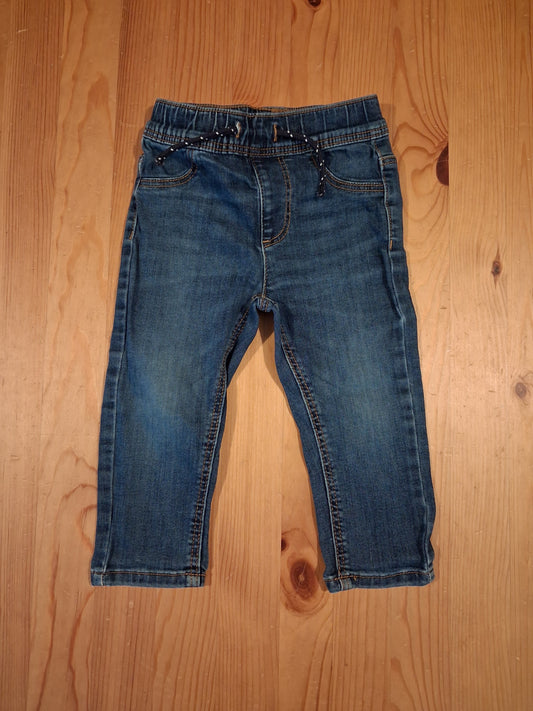 Dark Blue Jeans With Elasticated Waistband - Boys 12-18 months - Primark