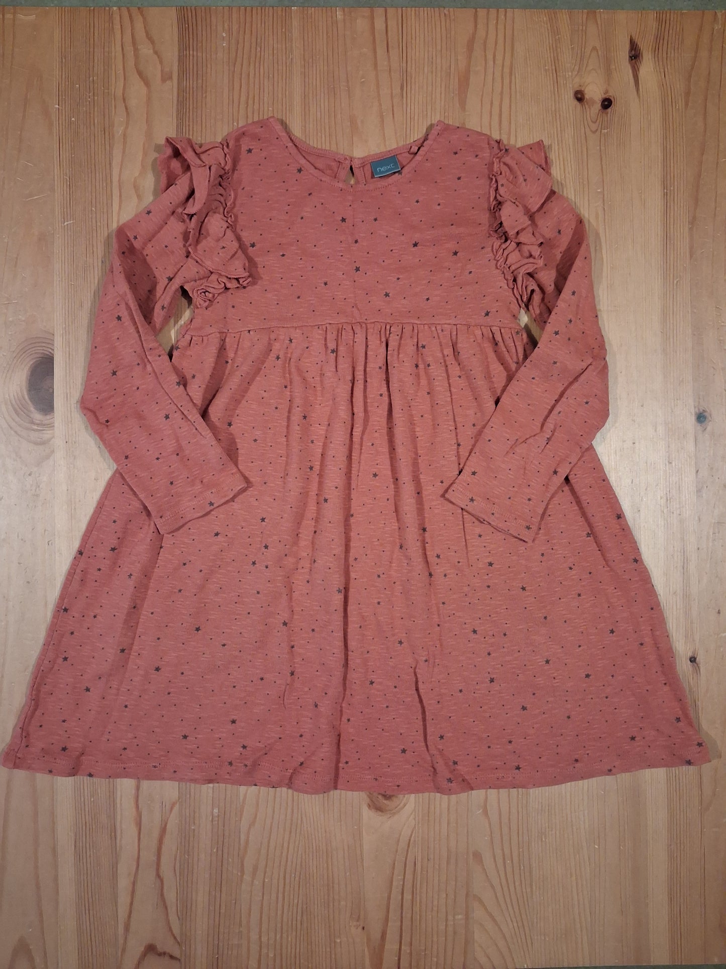 Rust Coloured Hearts Dress - Girls 5-6 years - Next