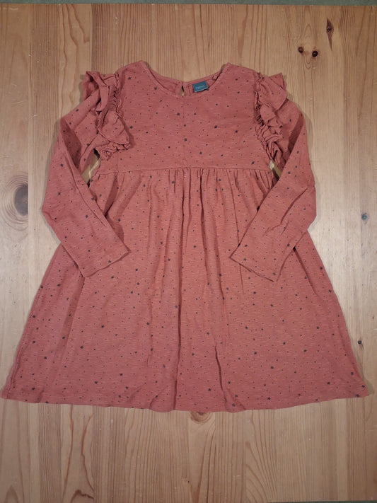 Rust Coloured Hearts Dress - Girls 5-6 years - Next