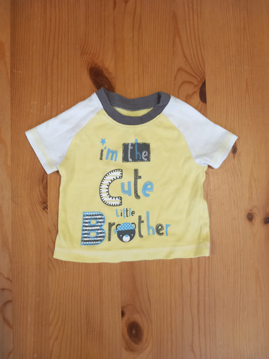 'Cute Little Brother' T-Shirt - Boys 0-3 months - TU