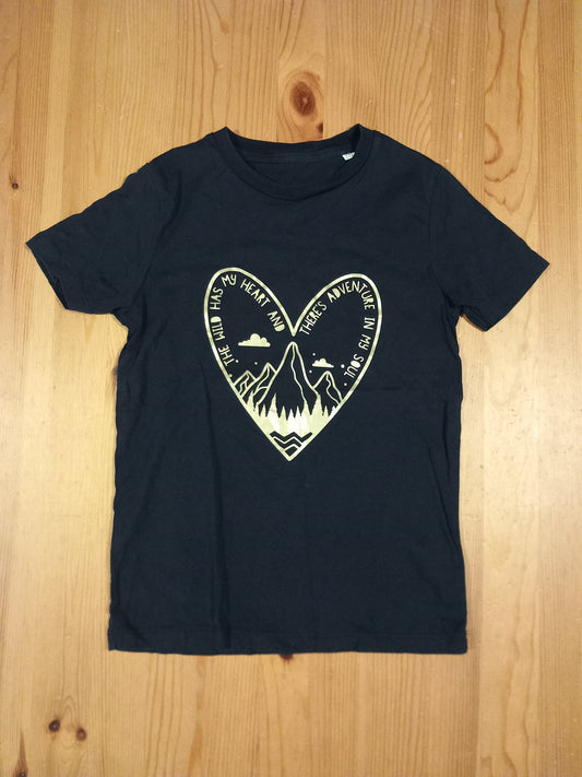 Navy 'The Wild Has My Heart' T-Shirt - Girls 7-8 years - Brand Unknown