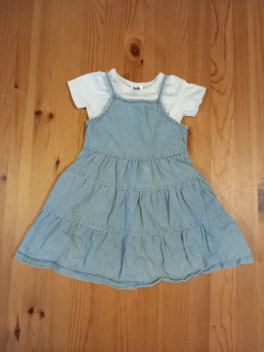 Denim Dress & White T-Shirt Set - Girls 12-18 months - M&Co