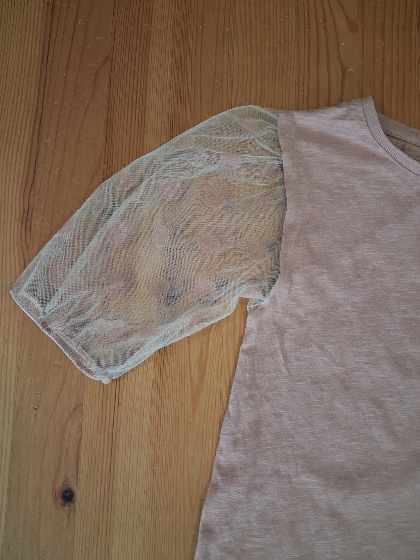 Light Pink Top With Feature Sleeves - Girls 12 years - TU