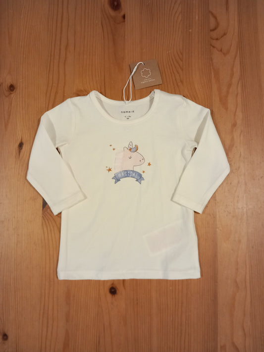 Unicorn 'Magical' Long Sleeve Top (BNWT) - Girls 4-6 months - Name It