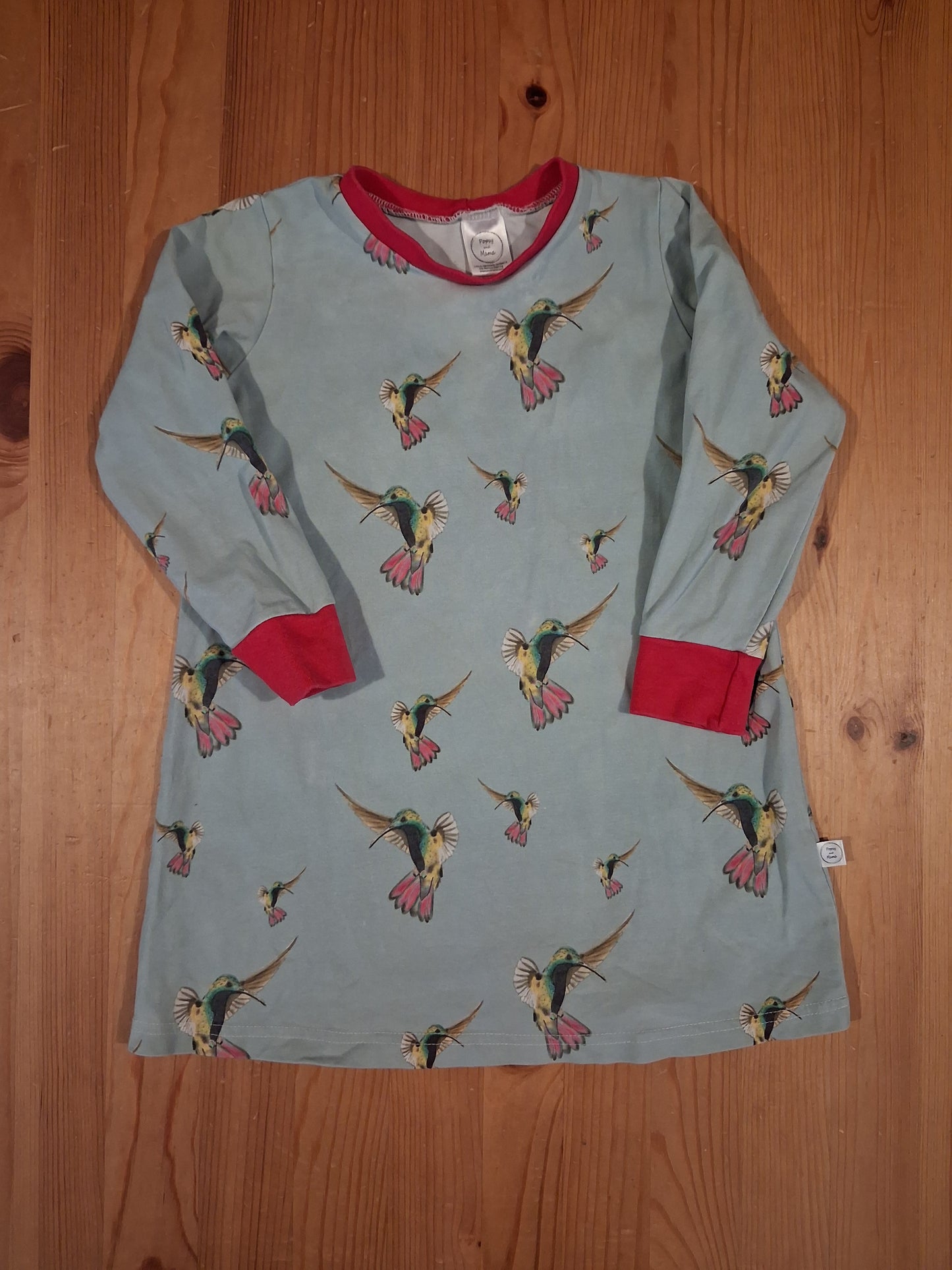 Handmade Hummingbird Tunic Style Top - Girls 3-4 years - Popsy & Mama