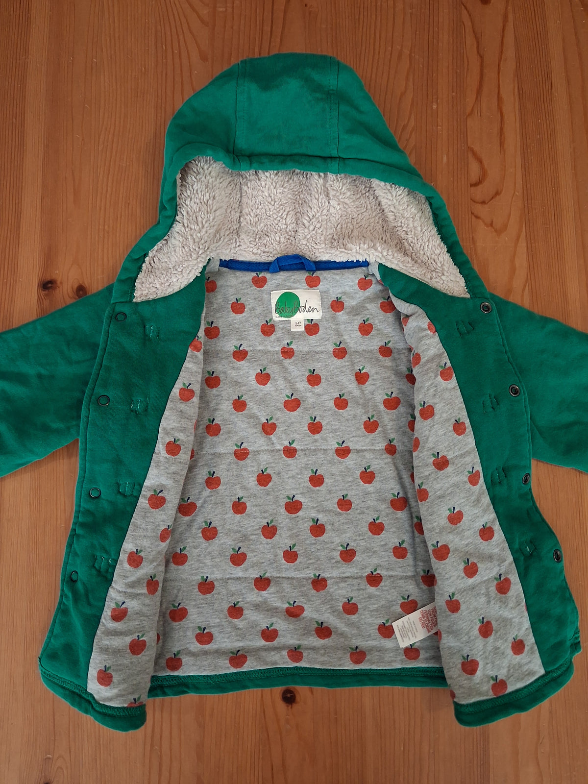 Green Duffle Style Coat - Boys 3-4 years - BabyBoden
