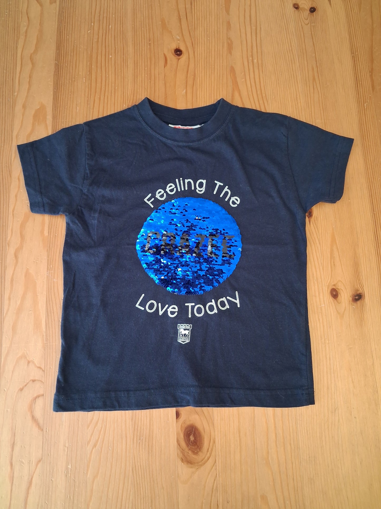 Navy Flip Sequin Ipswich Town T-Shirt - Girls 3-4 years - Ipswich Town Football Club