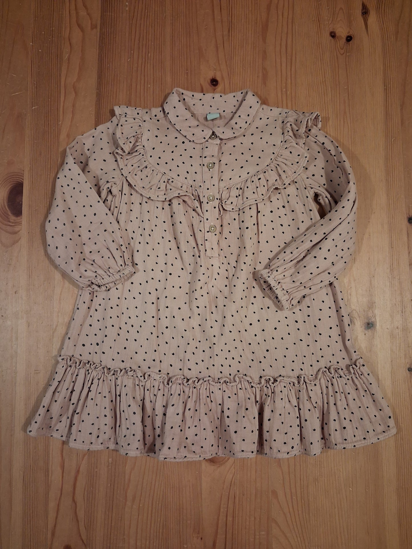 Pink Spotty Dress - Girls 3-4 years - TU