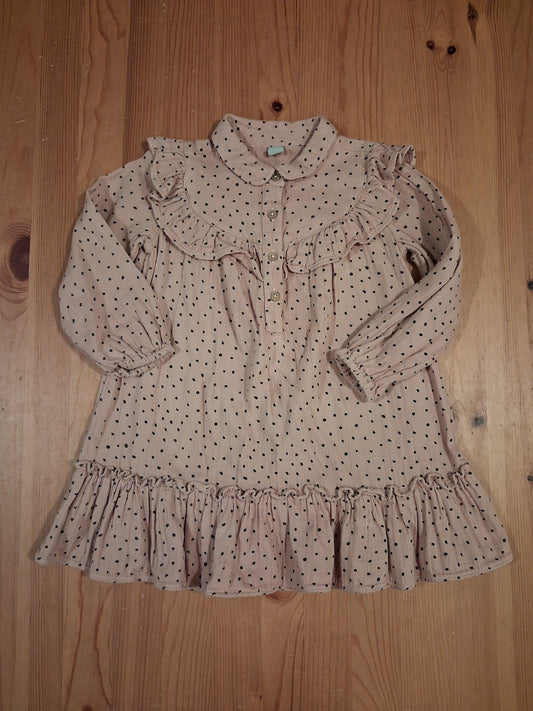 Pink Spotty Dress - Girls 3-4 years - TU