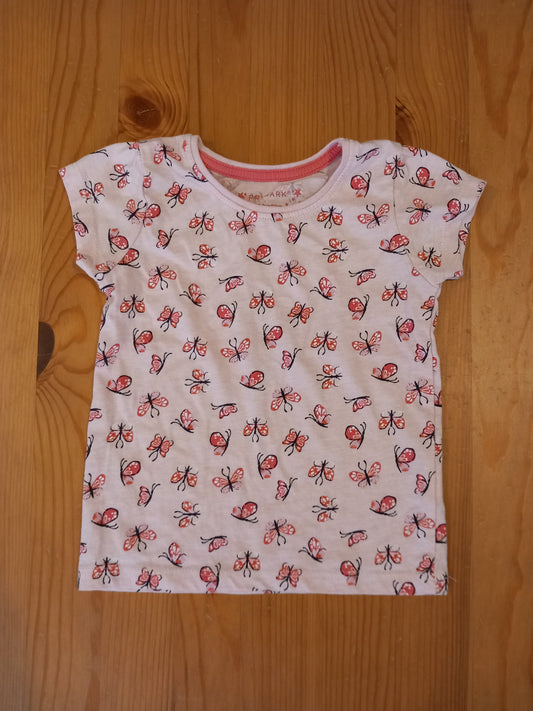 Light Pink Butterflies T-Shirt - Girls 18-24 months - Primark