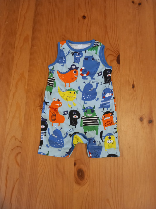 Monsters Sleeveless Romper - Boys 0-3 months - Mini Club