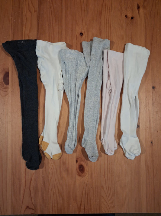 6 x Pairs Of Tights - Girls 6-12 months - Mixed Brands