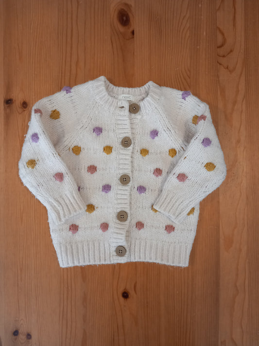 Chunky Knit Spots Cardigan - Girls 12-18 months - Next