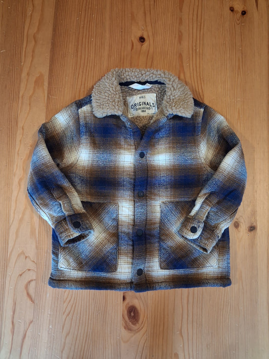 Fleece Lined Lumberjack Style Jacket - Boys 2-3 years - M&S