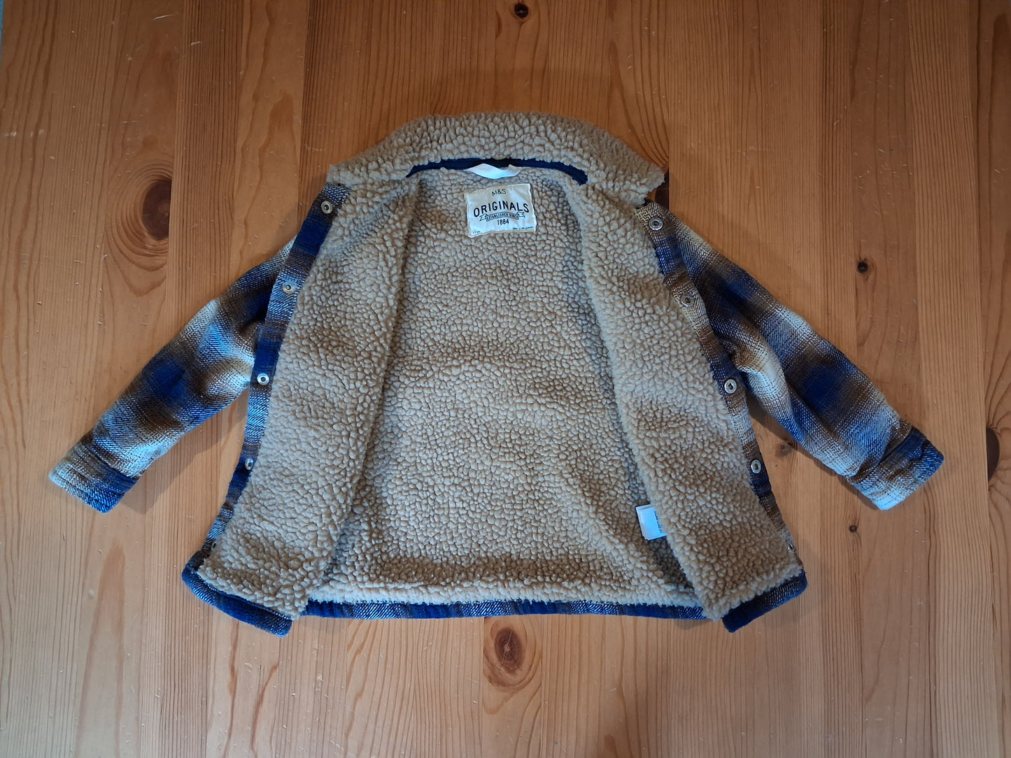 Fleece Lined Lumberjack Style Jacket - Boys 2-3 years - M&S