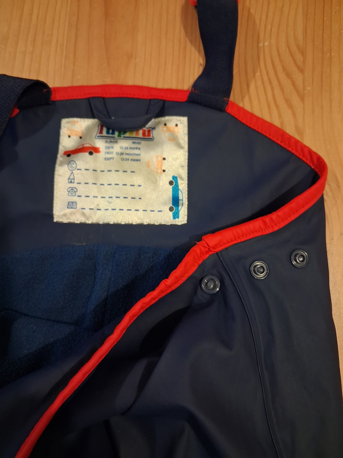 Waterproof Vehicles Fleece Lined Overtrousers - Boys 12-24 months - Lupilu