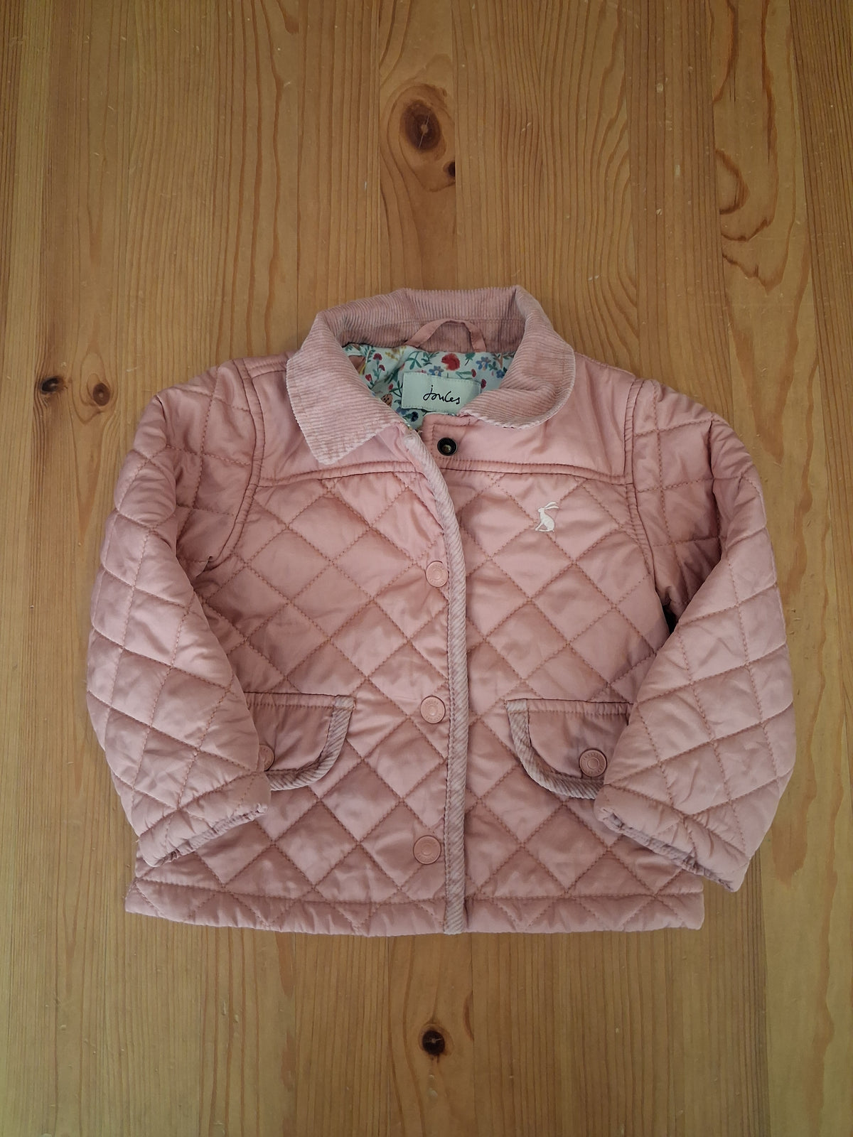 Light Pink Quilted Jacket - Girls 12-18 months - Joules