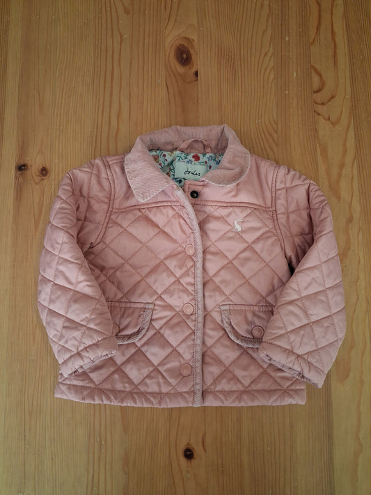 Light Pink Quilted Jacket - Girls 12-18 months - Joules