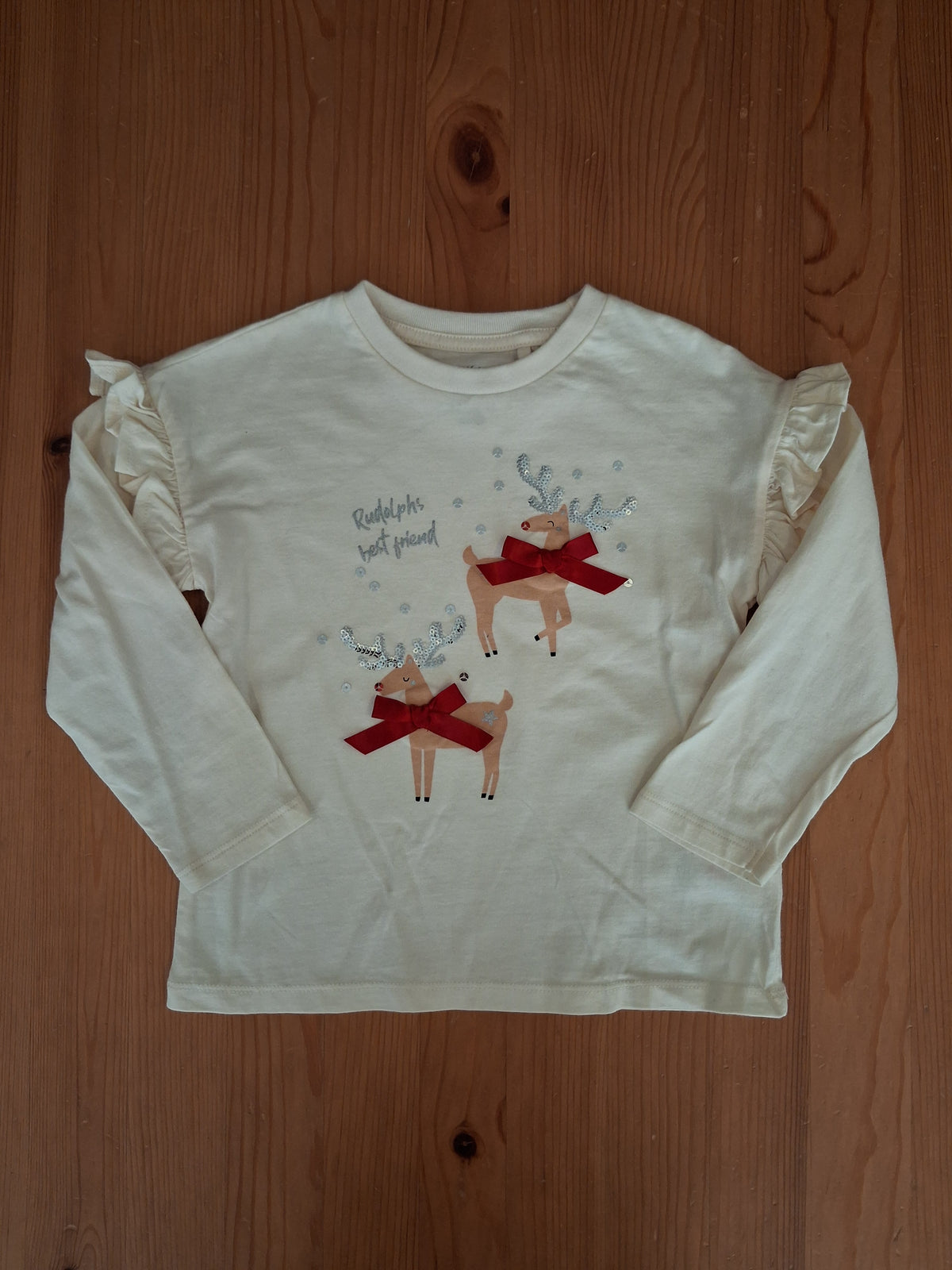 Christmas 'Rudolph's Best Friend' Long Sleeve Top - Girls 3-4 years - F&F